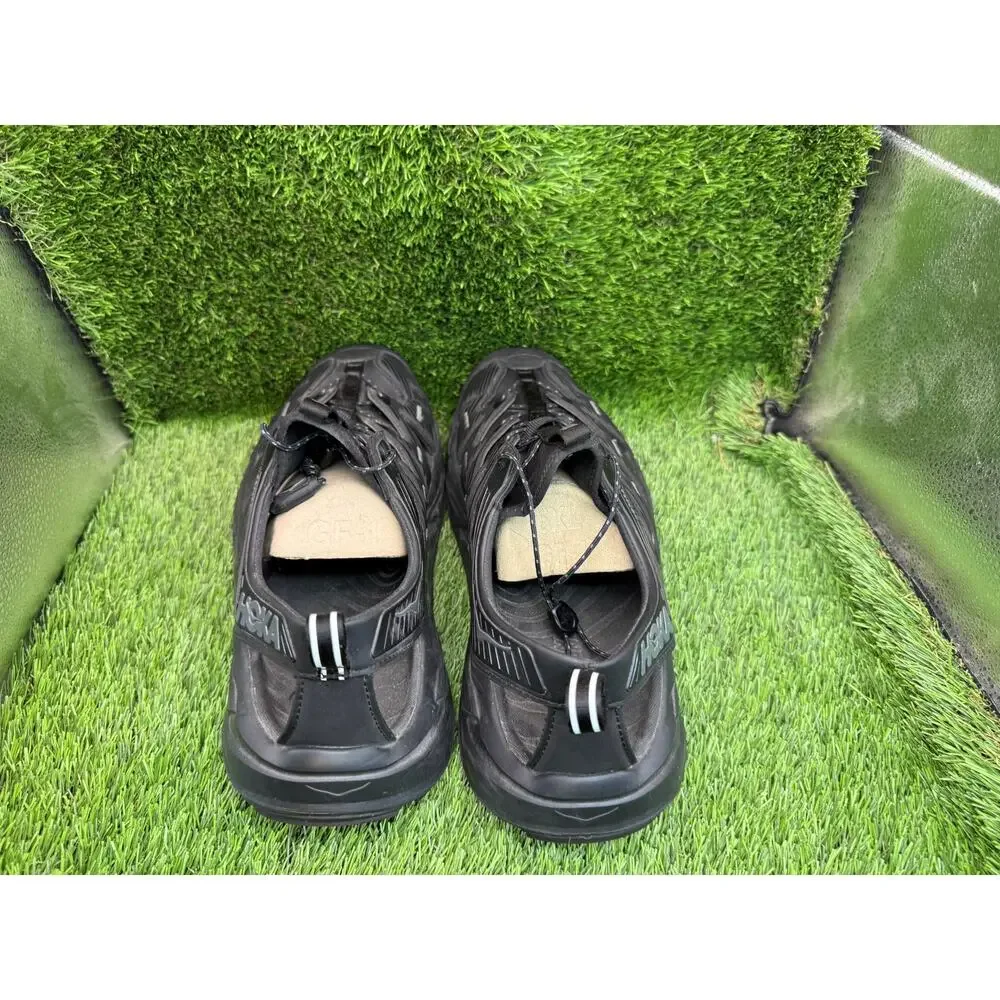 Hoka One One Hopara 1106534-BBLC Hiking Sandal Men's 14 Black Platform Slingback